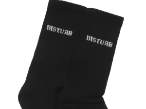 Meia Disturb Signature Socks-in-black